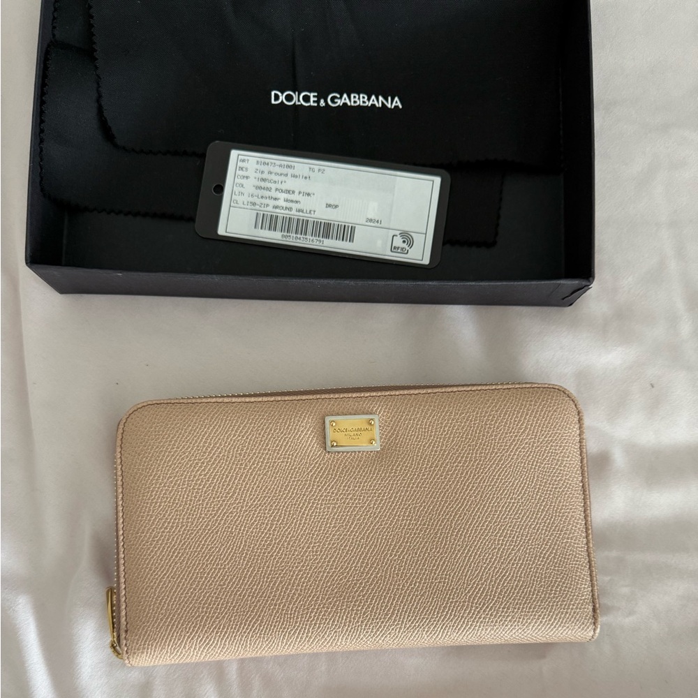 Dolce & Gabbana Cream Leather Wallet